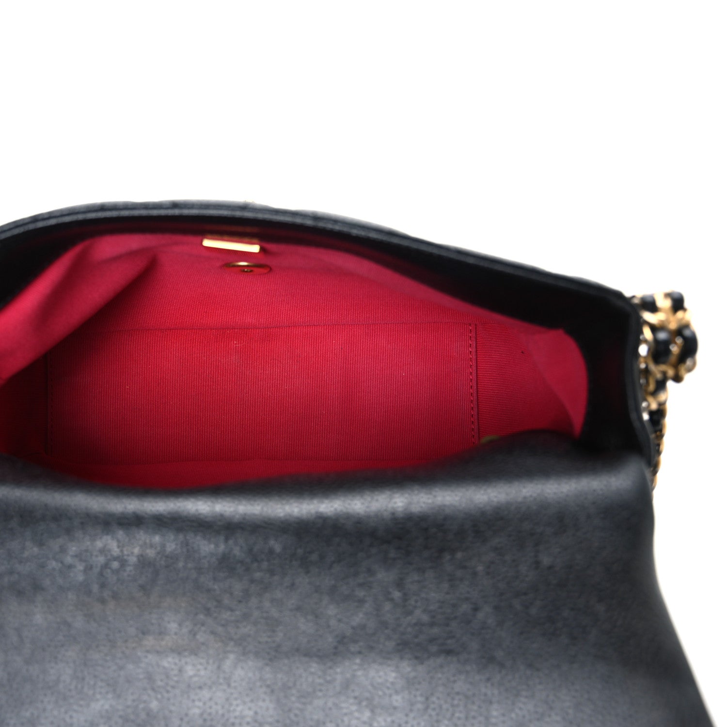 Caviar Quilted Chain Soul Flap Black