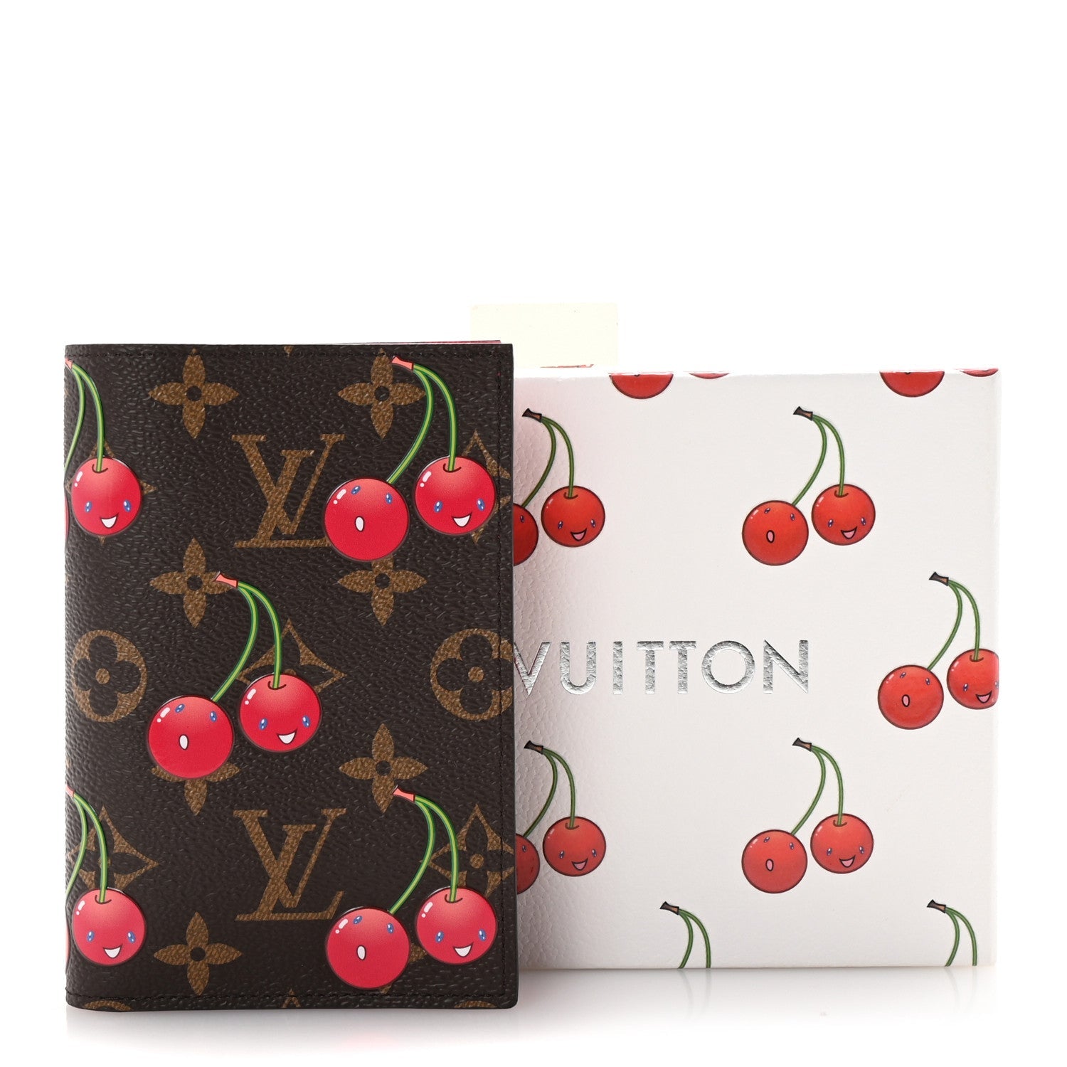 LV X TM Monogram Cerises Passport Cover