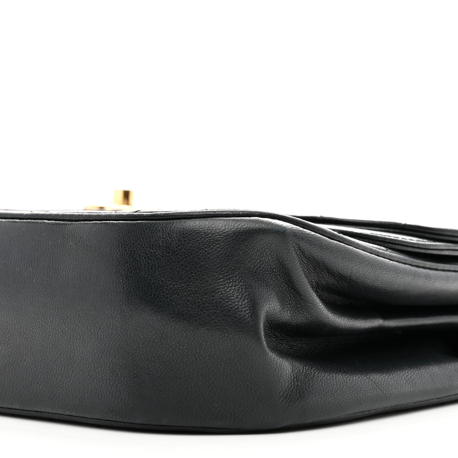 Lambskin Quilted Flap Bag Black