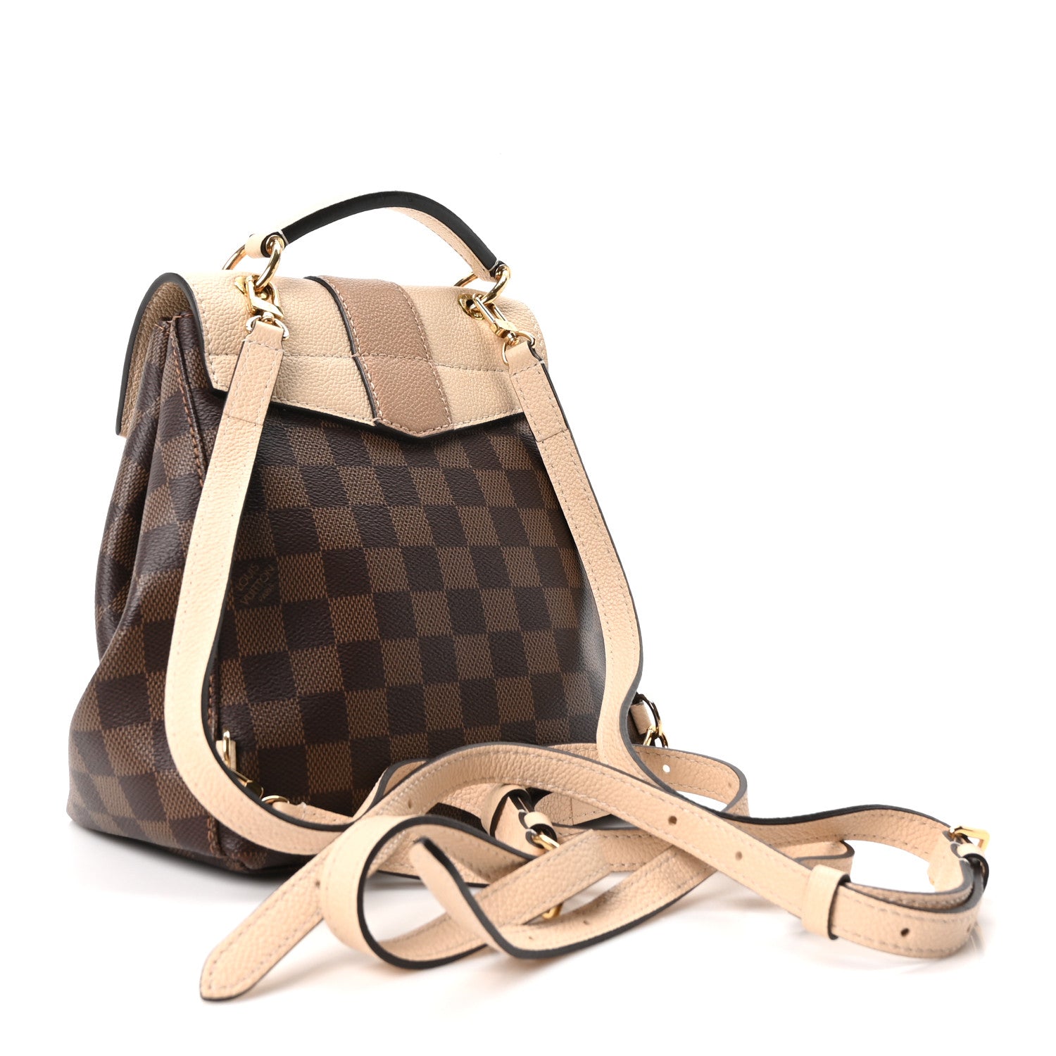 Damier Ebene Clapton Backpack Creme