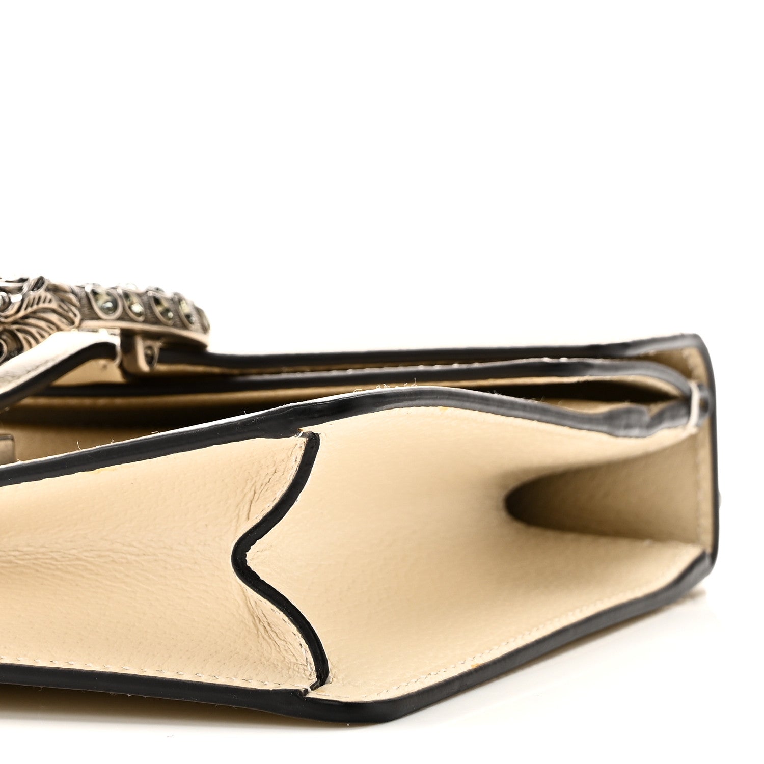 Textured Calfskin Crystal Mini Dionysus Shoulder Bag Mystic White