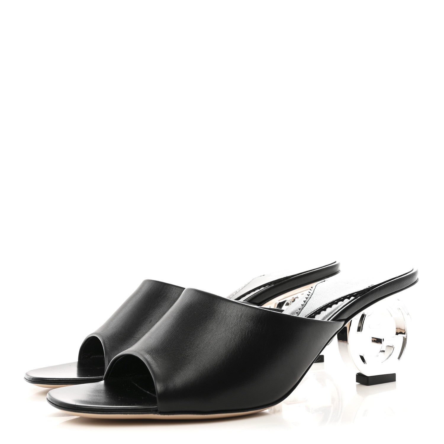 Malaga Kid Interlocking G Sandals 37.5 Black