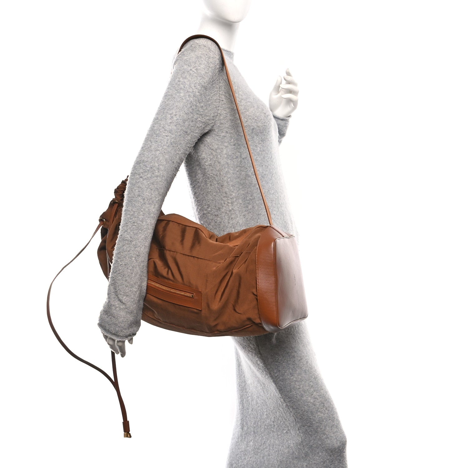 Nylon City Long Sling Bag Tan