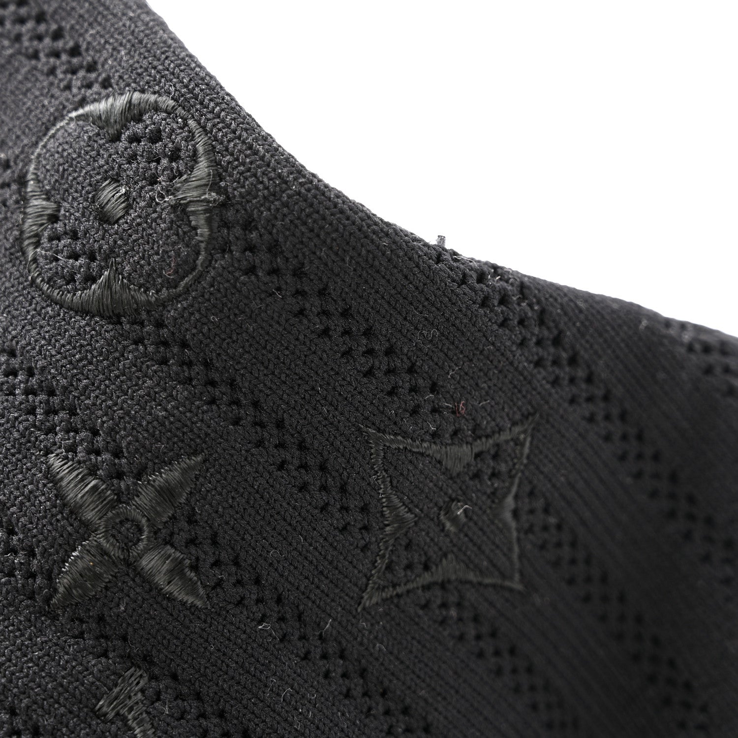Monogram Stretch Fabric Silhouette Ankle Boots 37 Black