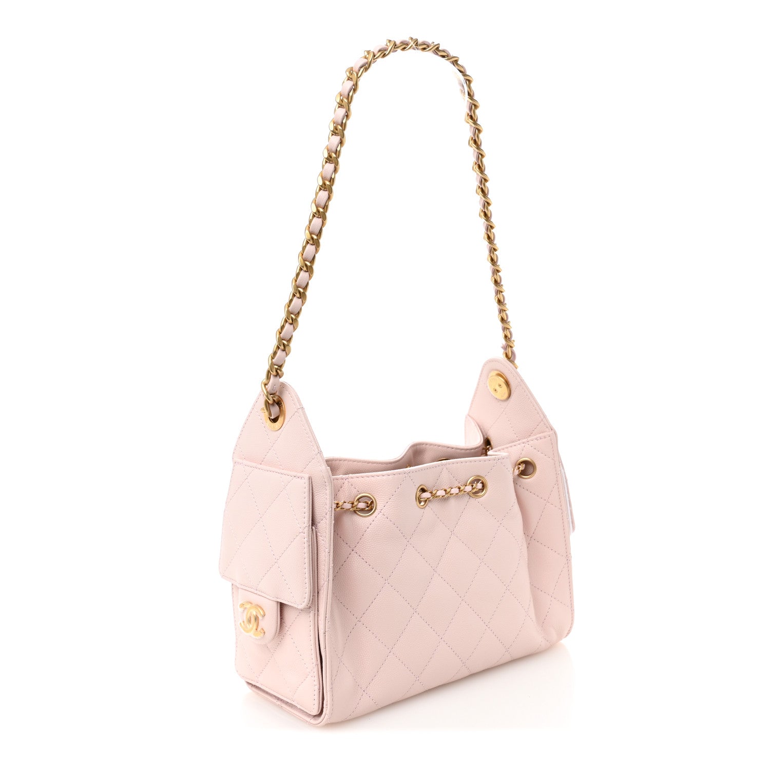 Caviar Quilted Mini Chanel 25 Handbag Light Pink
