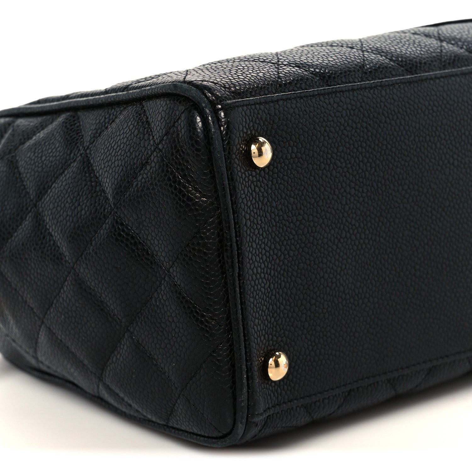 Caviar Quilted Large Bowler Bag Black