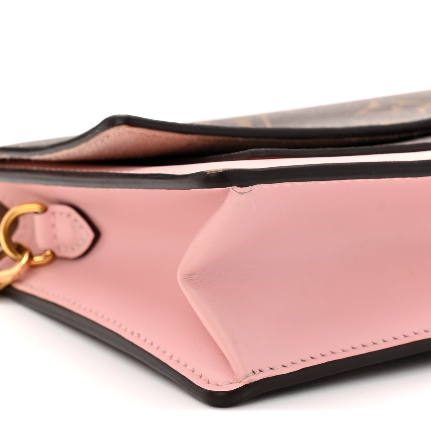 Monogram Flore Chain Wallet Rose Ballerine