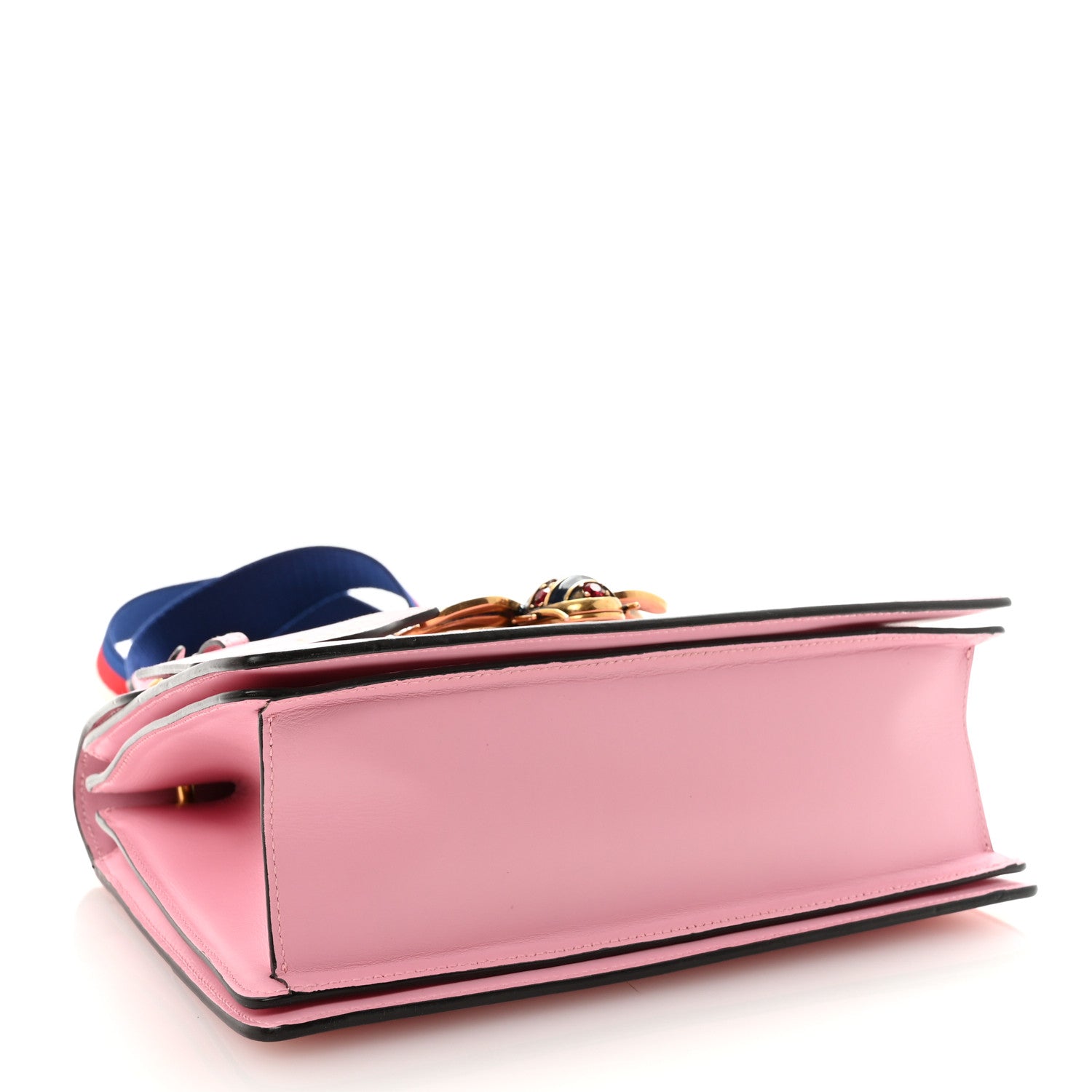 Calfskin Sylvie Web Small Queen Margaret Top Handle Bag Sugar Pink