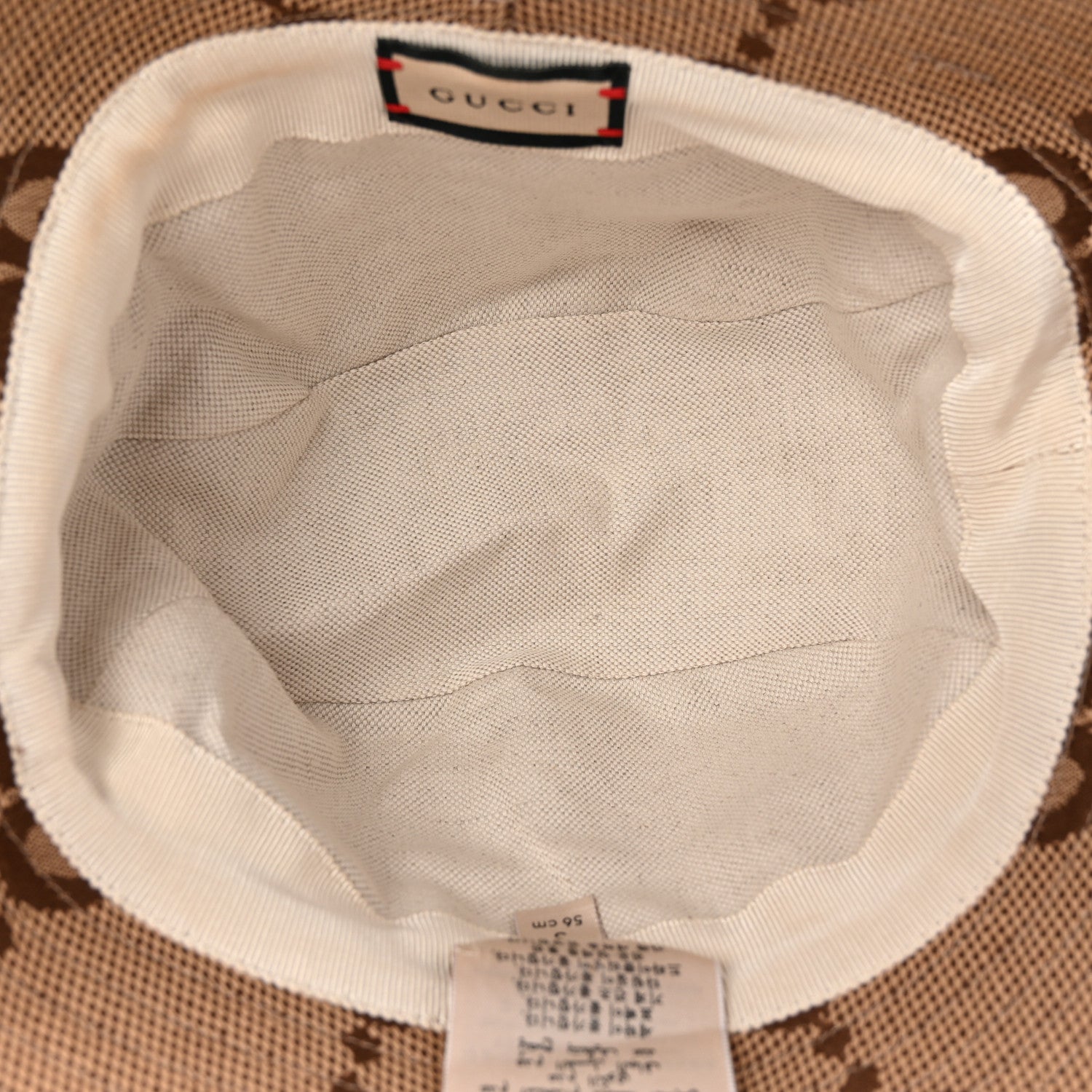 Monogram Jumbo GG Bucket Hat S Camel Ebony New Acero