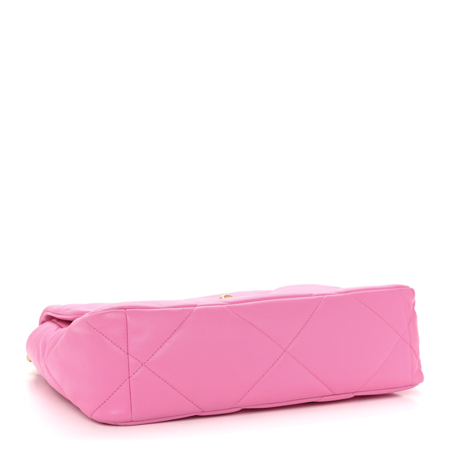 Lambskin Quilted Large Chanel 19 Flap Neon Pink