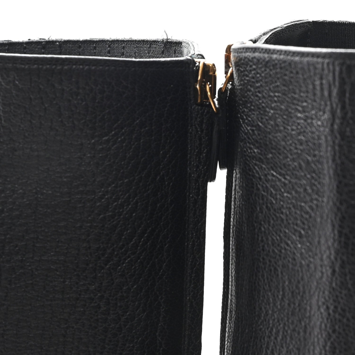 Calfskin Edith Knee High Boots 36.5 Black