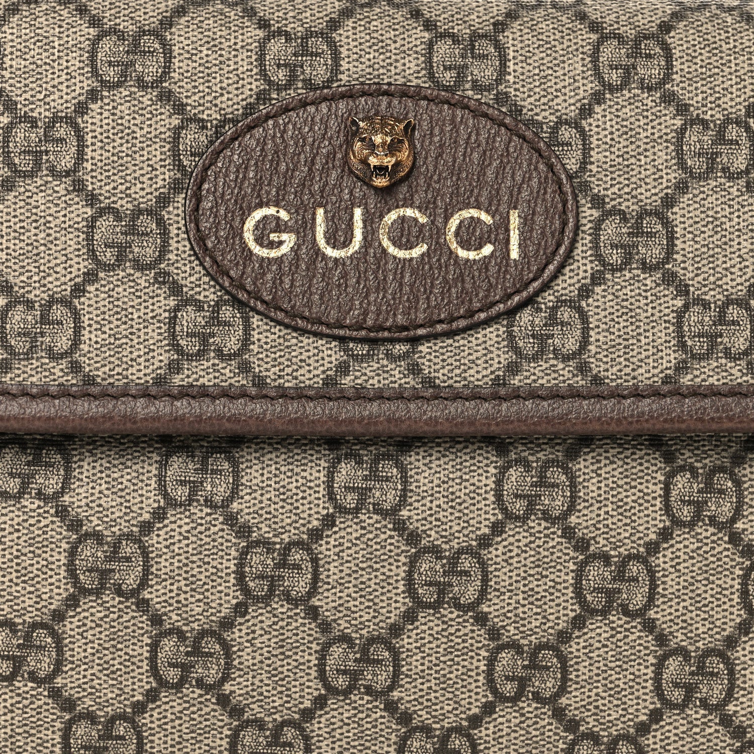 GG Supreme Monogram Neo Vintage Web Belt Bag Brown