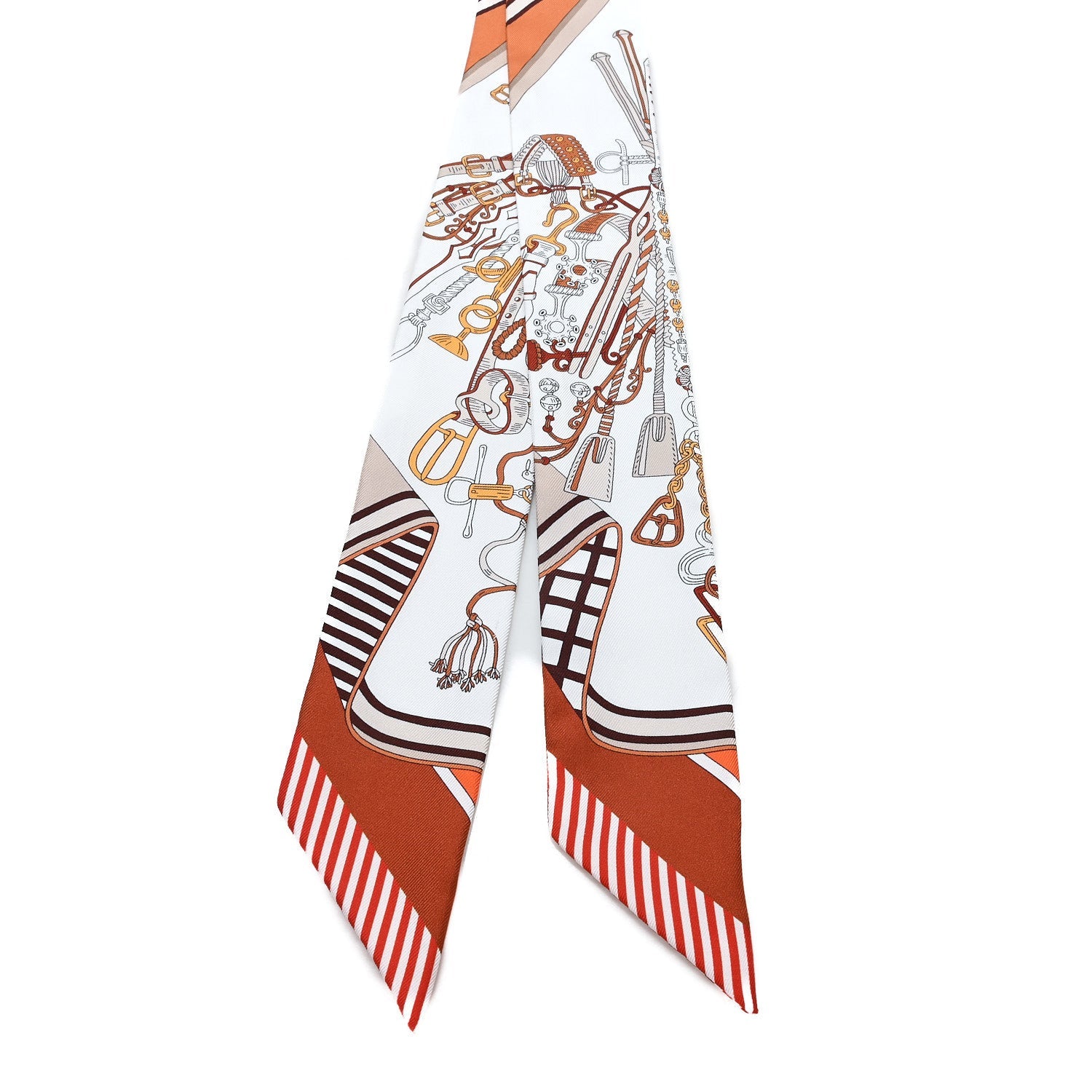 Silk Bouquets Selliers Twilly White Alezan Etoupe