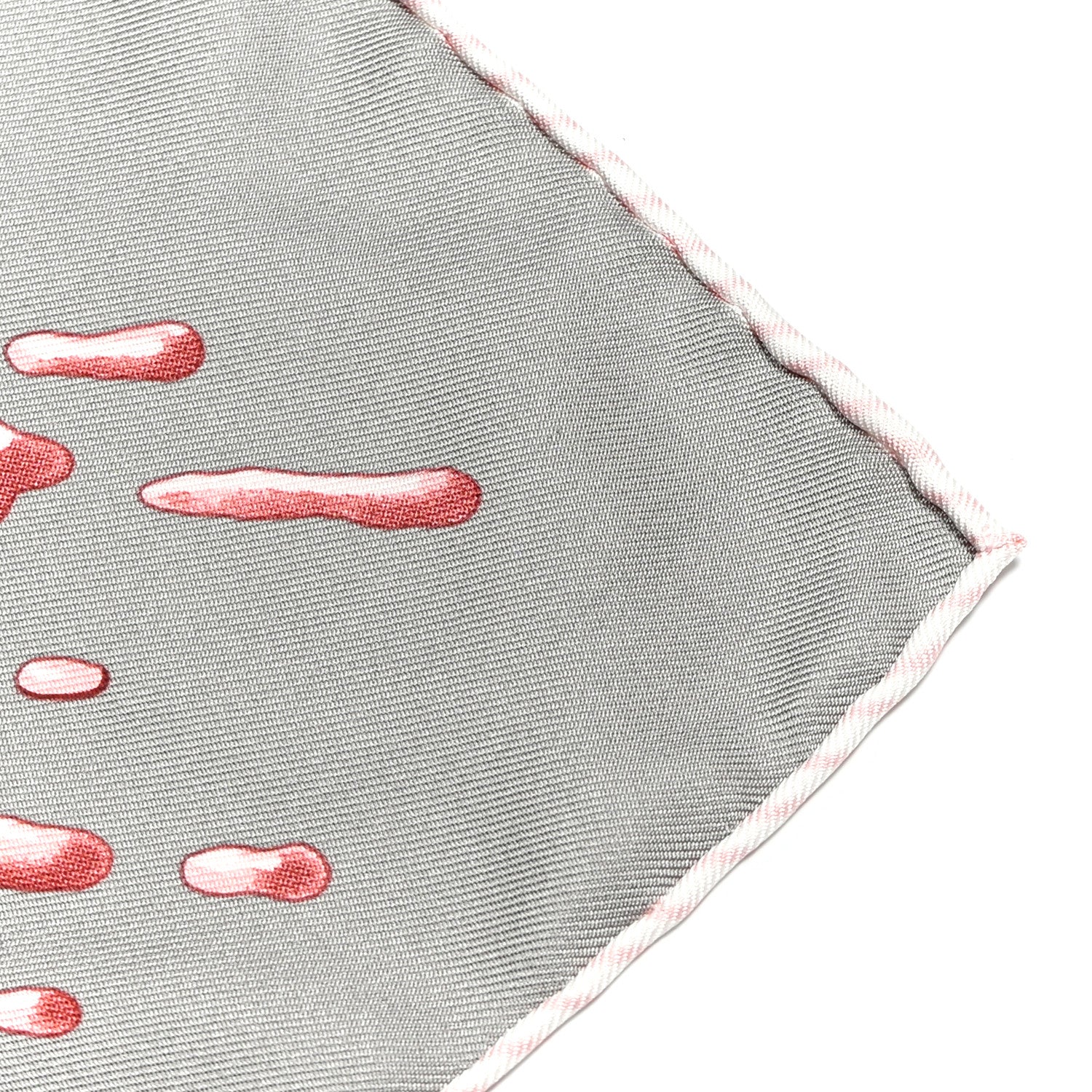 Silk Peinture Fraiche Scarf 45 Gris Acier Vieux Rose