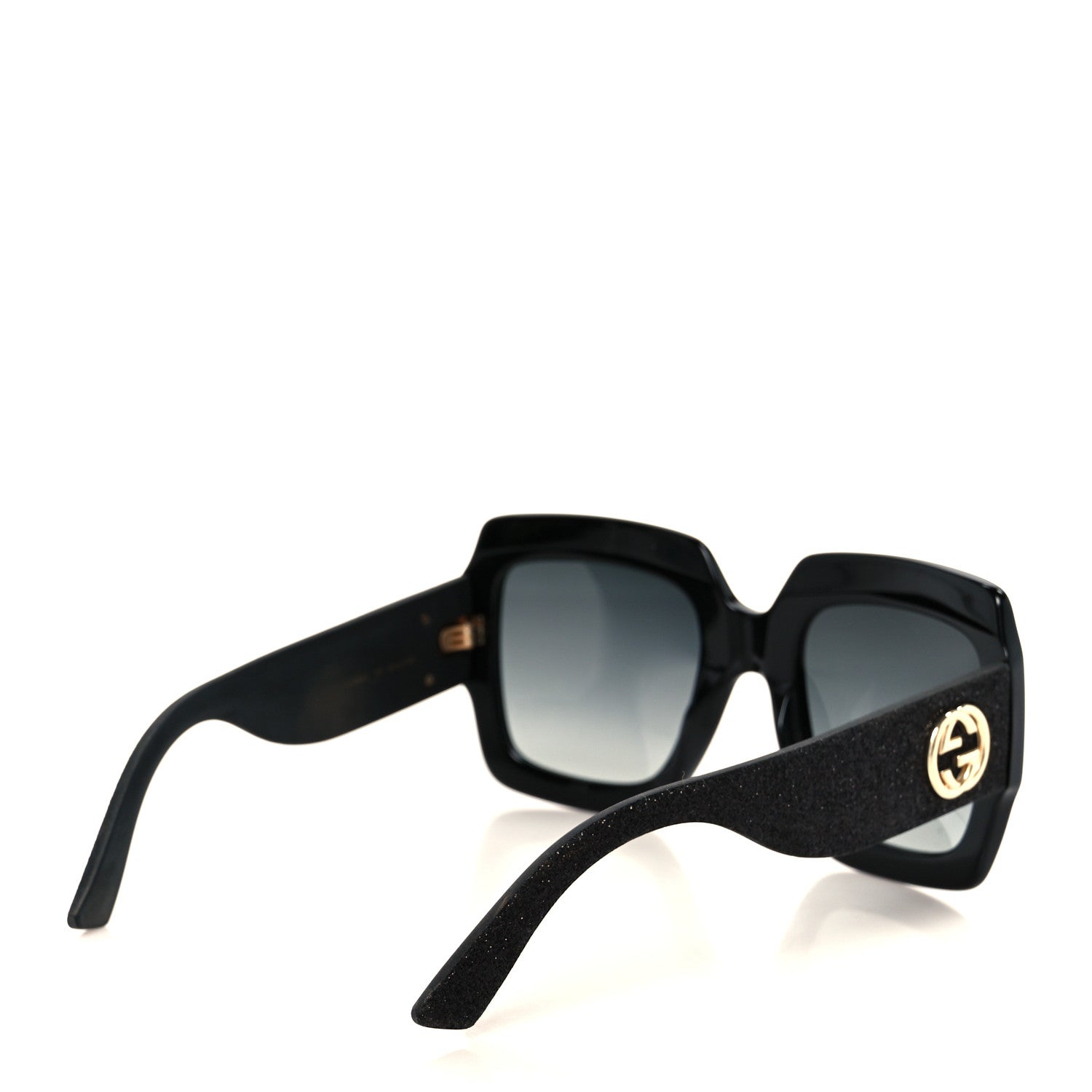 Square Frame GG0102S Sunglasses Glitter Black