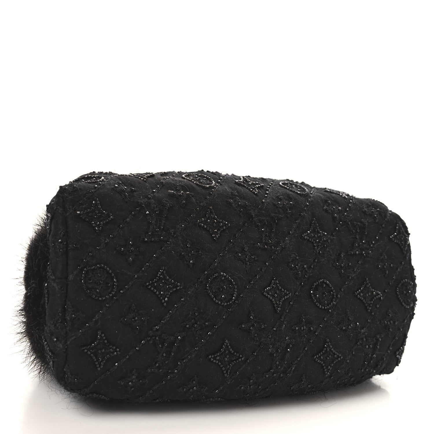 Mousseline Mink Lizard Beaded Demi Lune MM Black