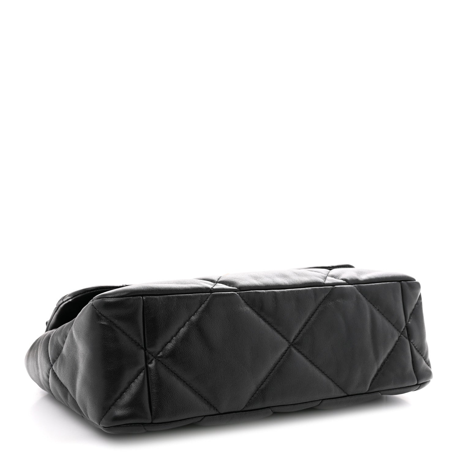 Lambskin Quilted Large Chanel 19 Flap Black