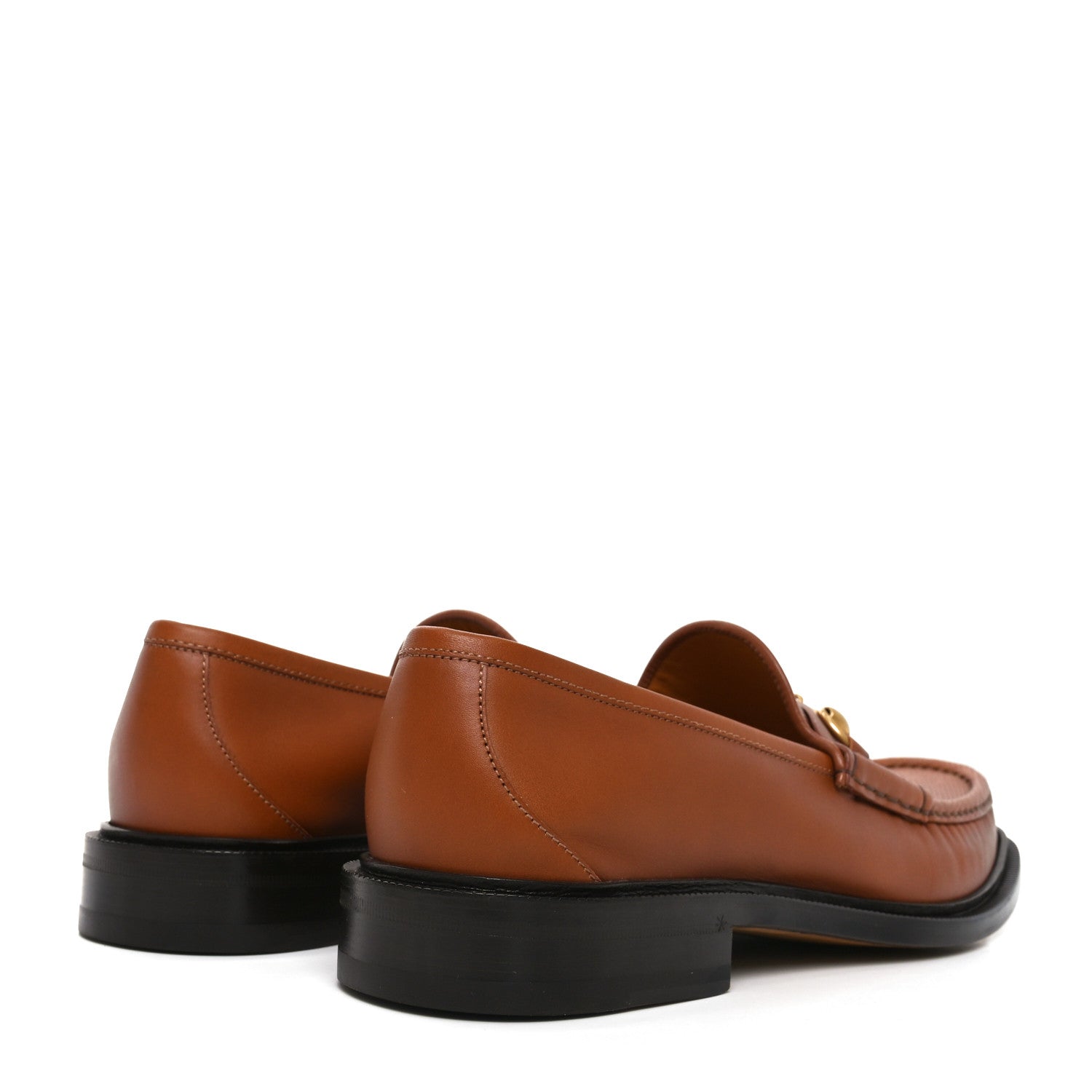 Harness Calfskin GG Tennis Embossed Mens Horsebit Loafers 9 Dark Brown