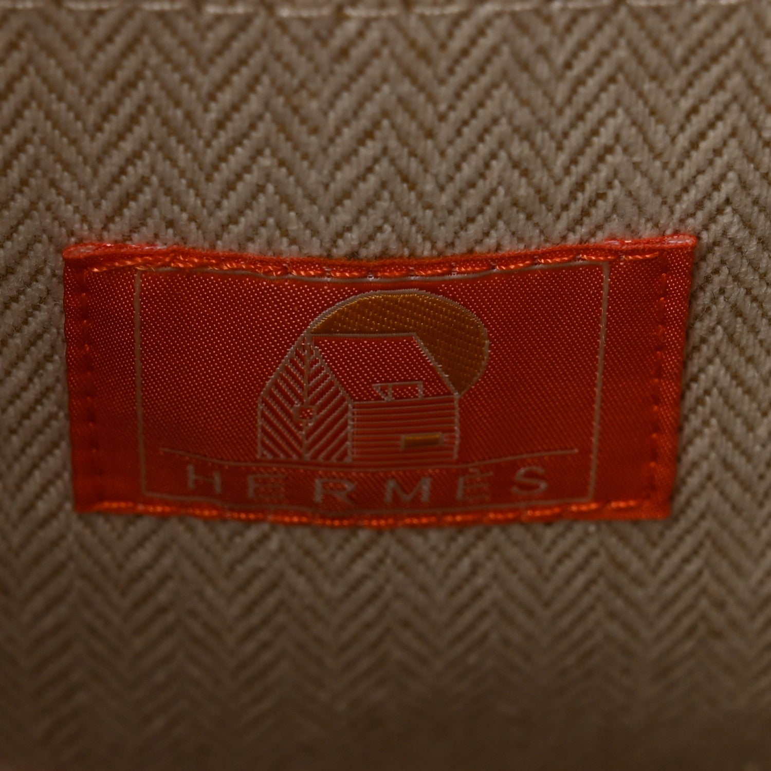 H Canvas Embroidered Les Cabanes Backpack Orange Framboise