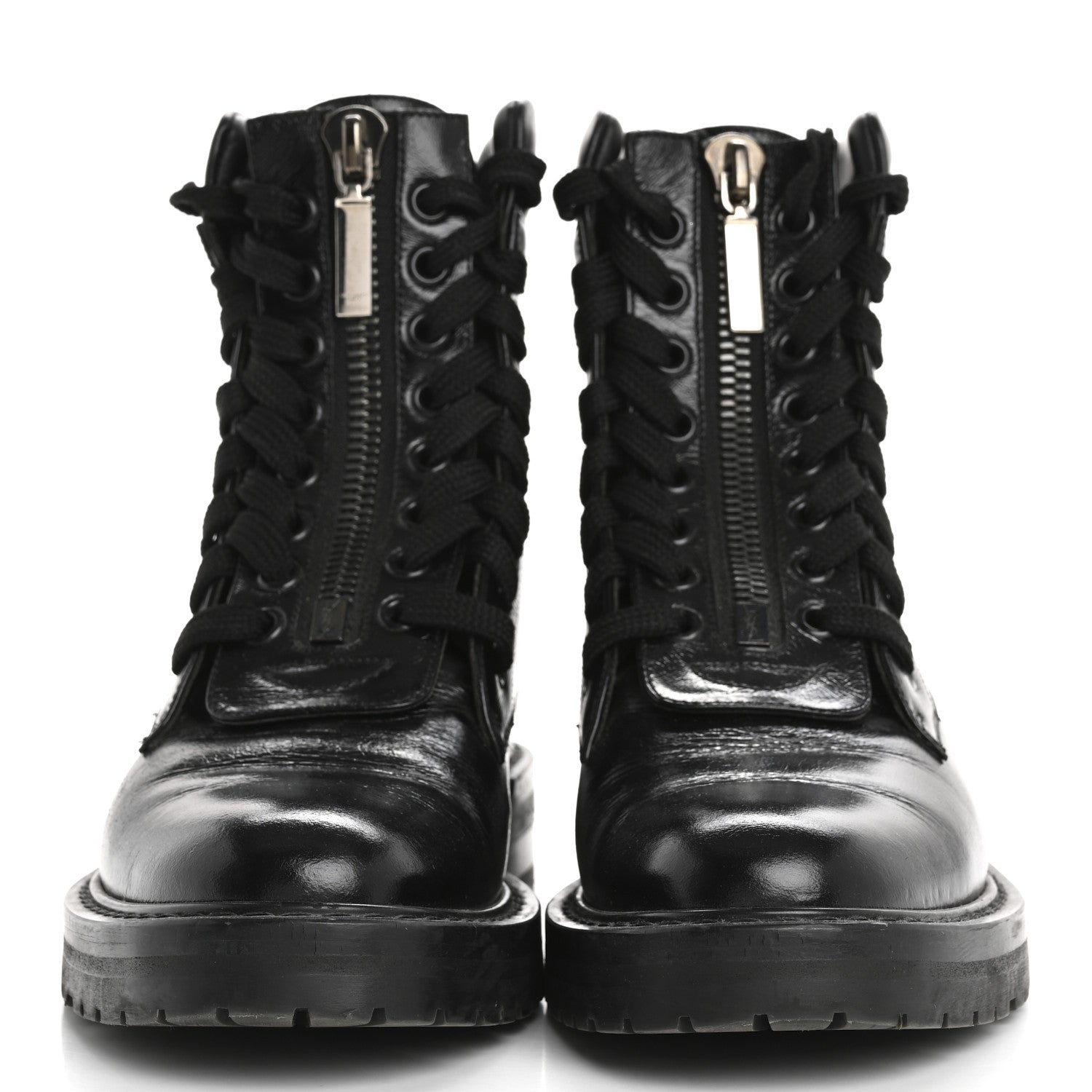 Calfskin William Double-Laced Boot 35 Black