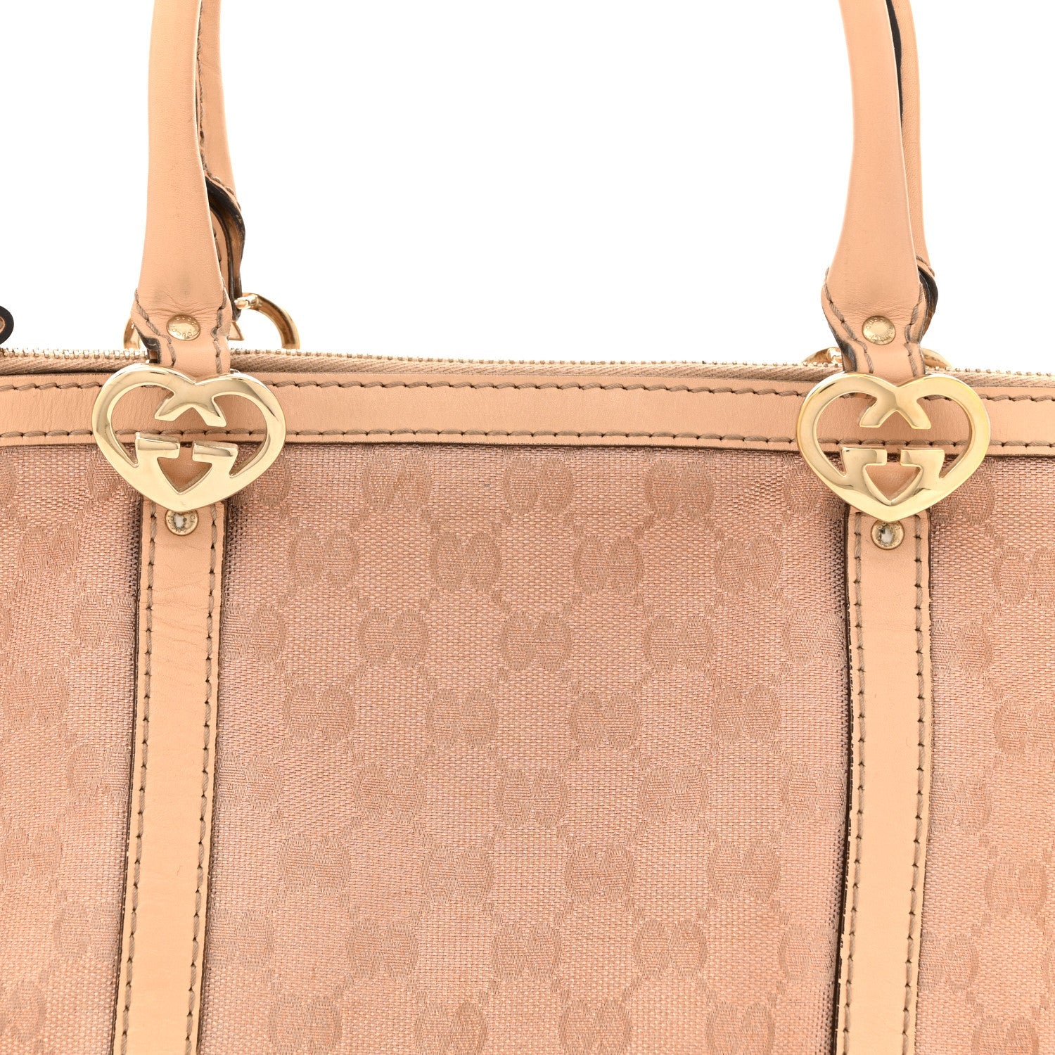 Metallic Monogram Small Lovely Heart Pink