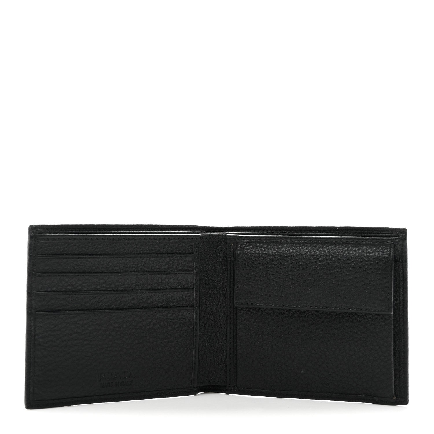 Vitello Grain Bi-Fold Wallet Black