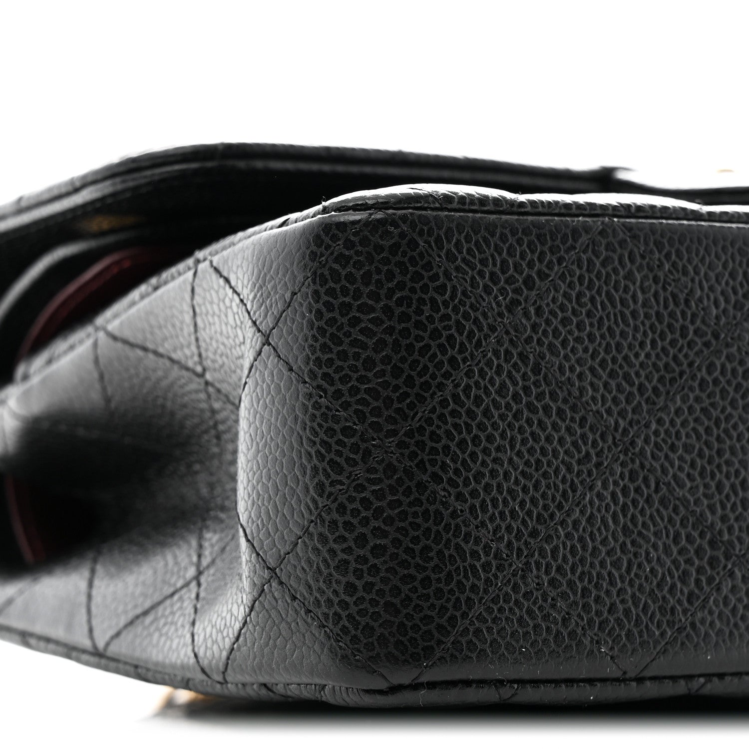 Caviar Quilted Small Double Flap Black