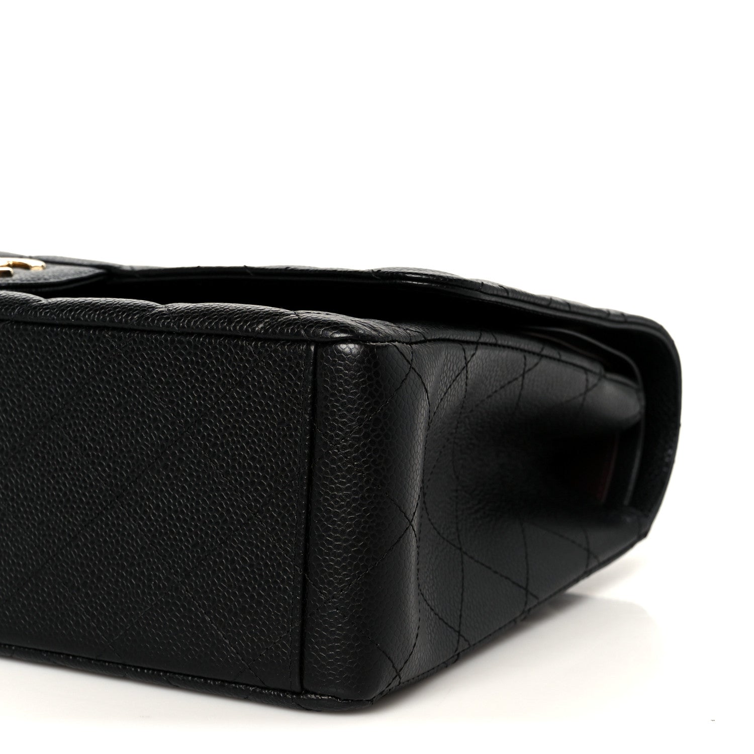 Caviar Quilted Maxi Double Flap Black