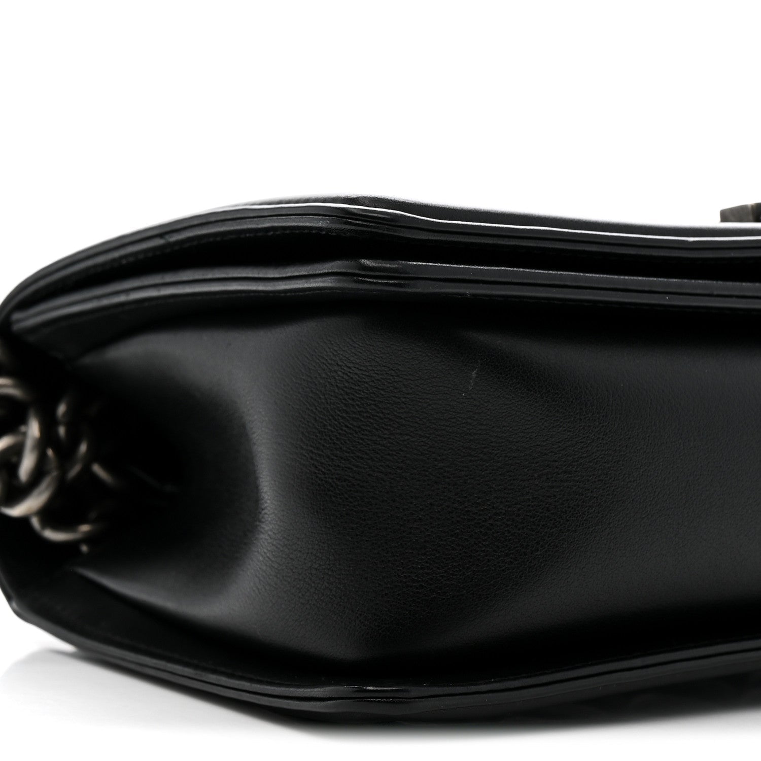 Lambskin Quilted Medium Boy Flap Black