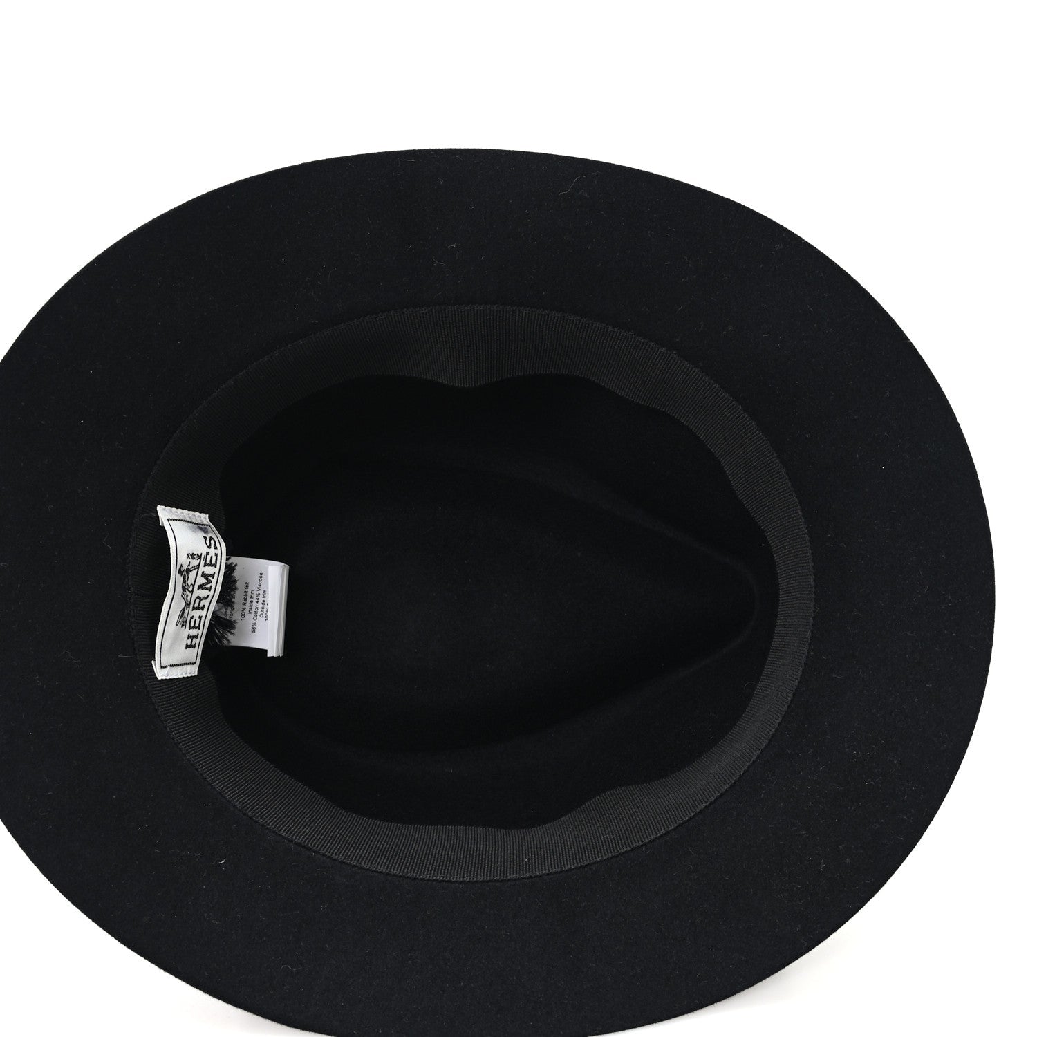 Rabbit Felt Calfskin Hat 59 Black