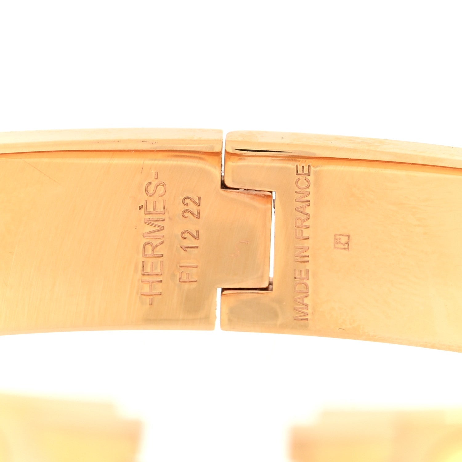 Enamel Narrow Clic Clac H Bracelet PM Jaune Bourgeon