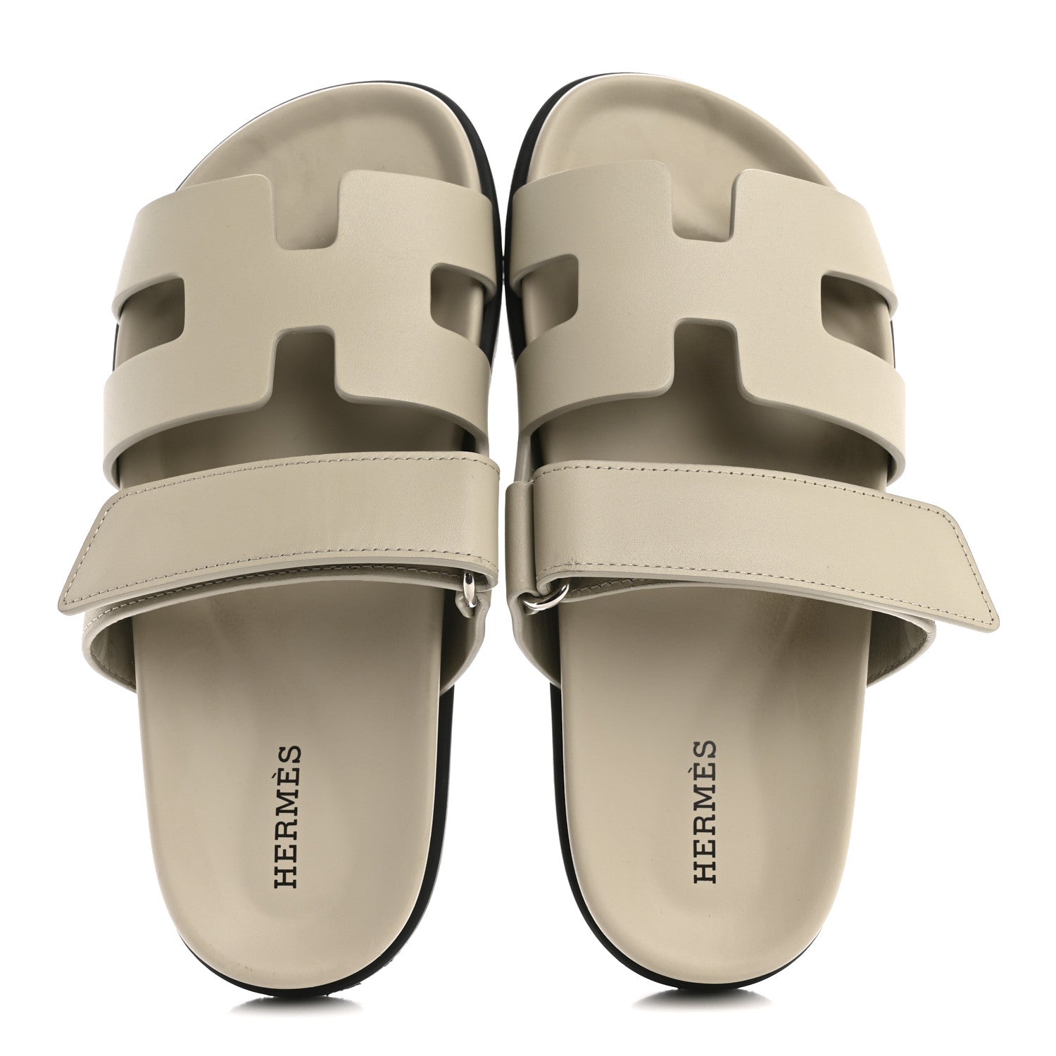 Calfskin Womens Chypre Sandals 35 Beige Mastic