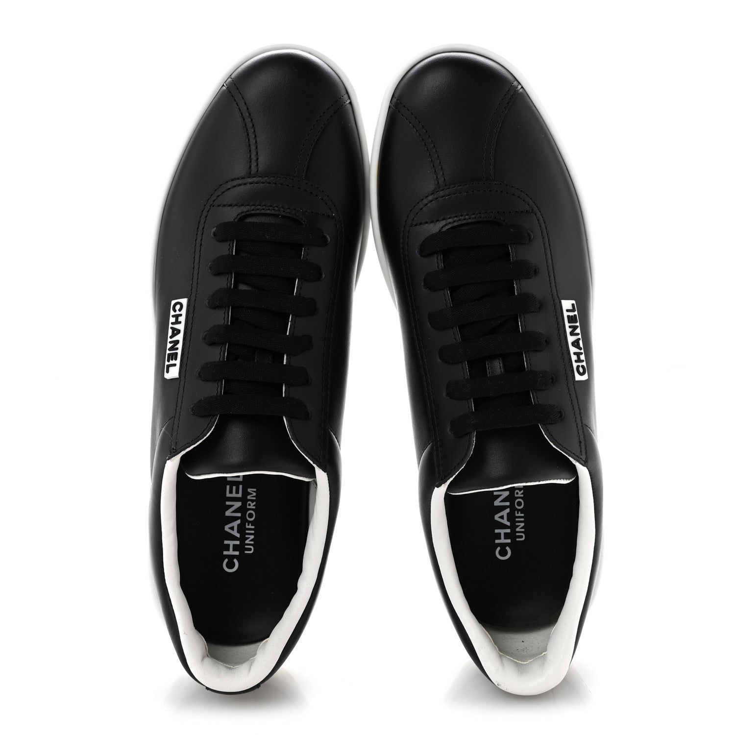 Calfskin CC Uniform Womens Sneakers 40 Black