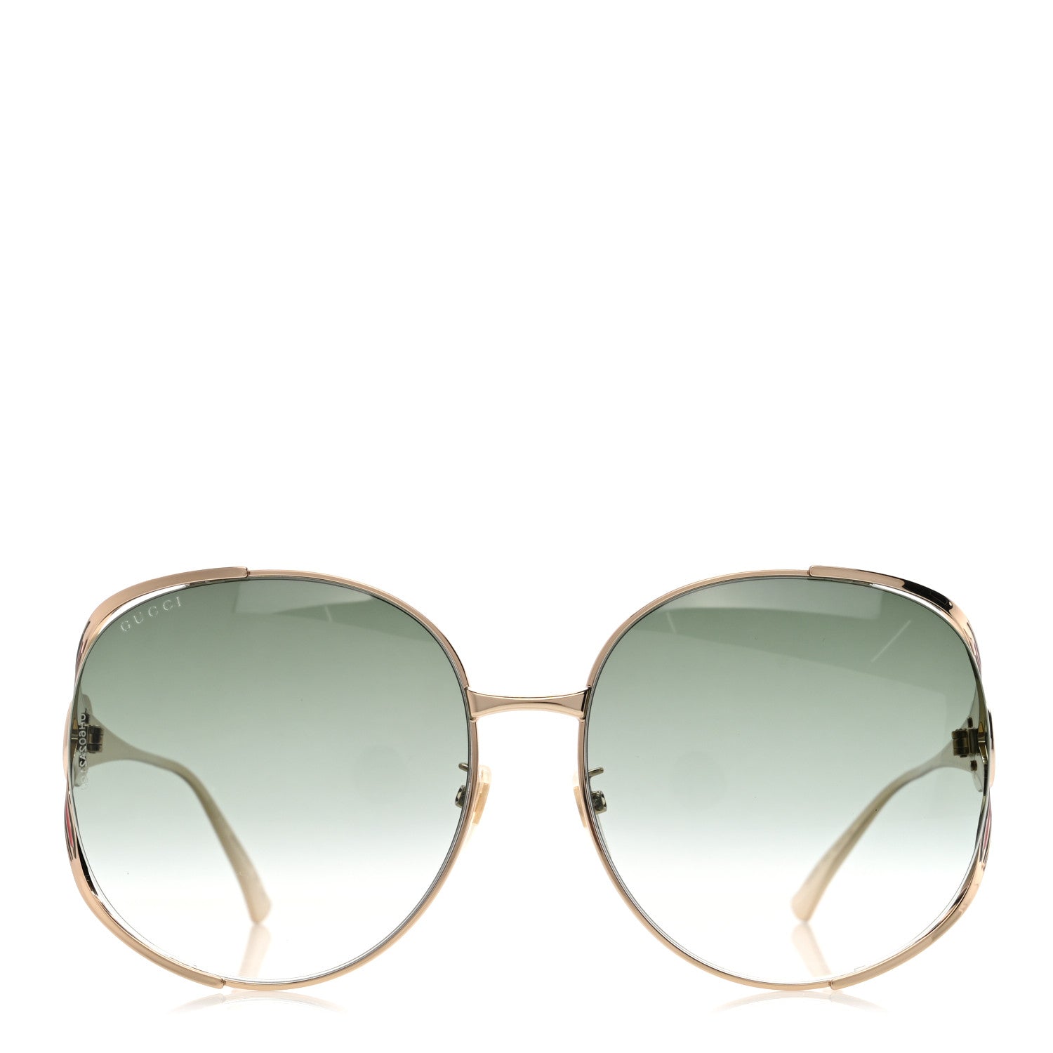 Metal Oversized Round Frame GG0225S Sunglasses Gold