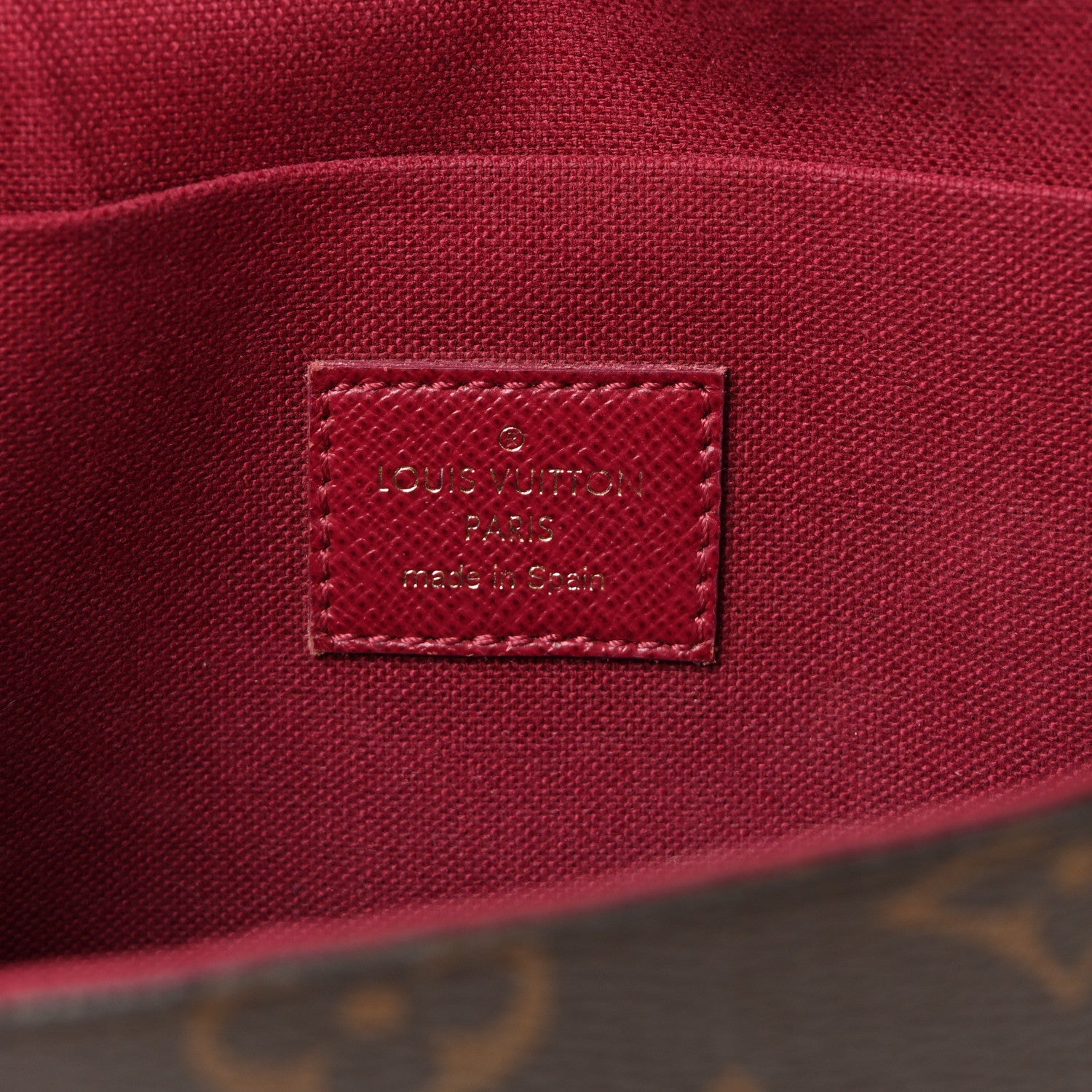 Monogram Pochette Felicie Chain Wallet Fuchsia