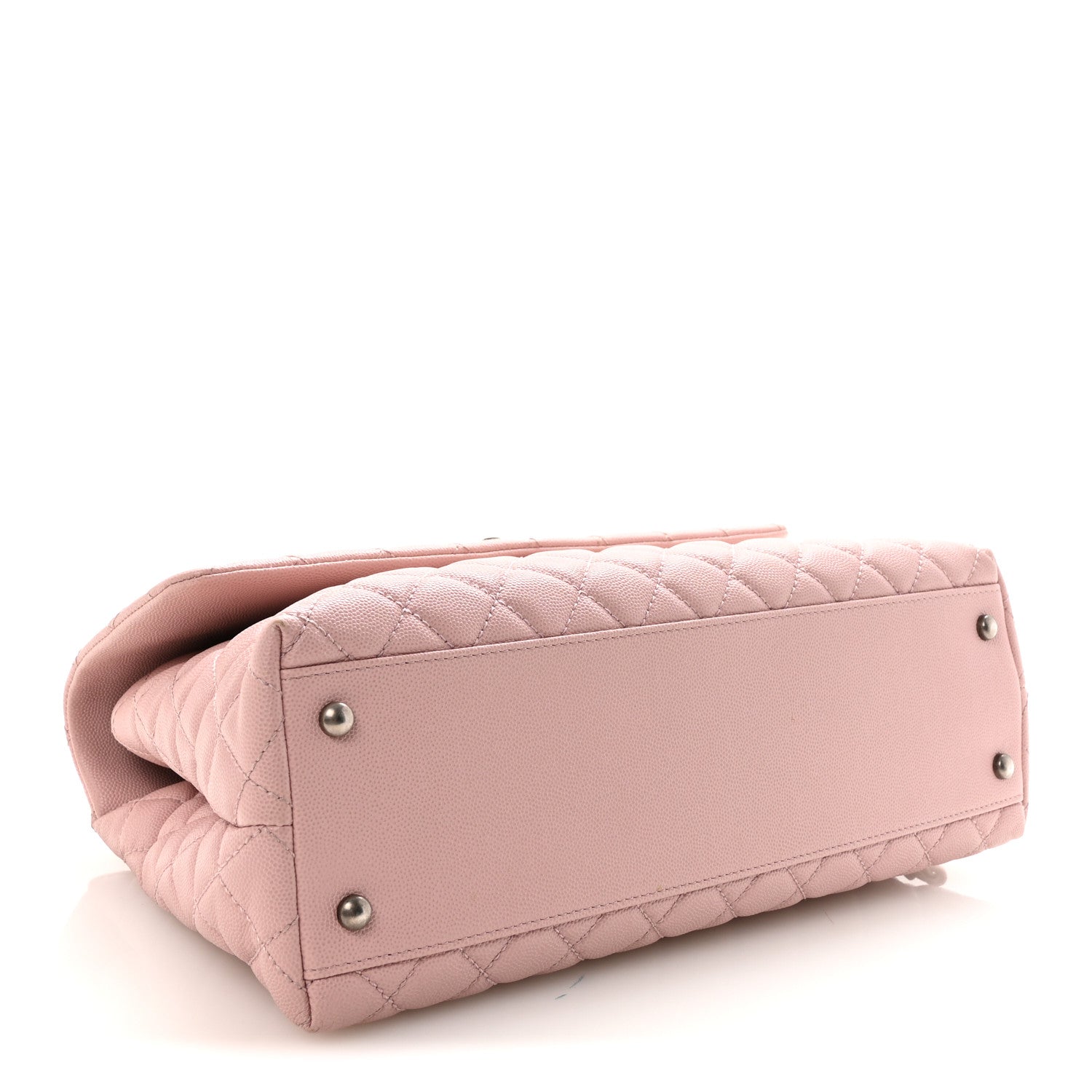 Caviar Quilted Medium Coco Handle Flap Light Pink