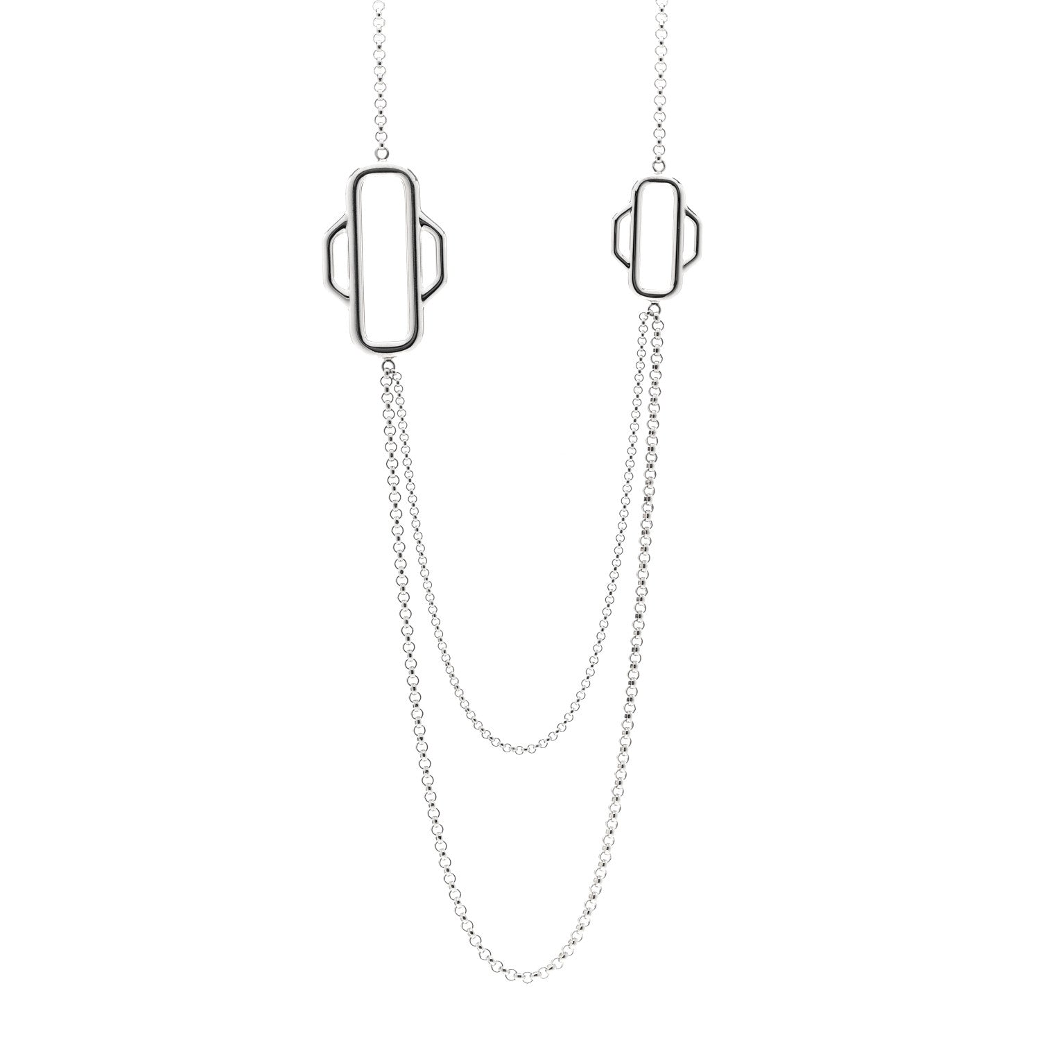 Sterling Silver Attelage Double Chain Necklace