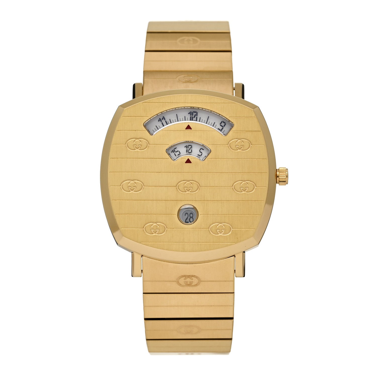 Stainless Steel 38mm Grip Quartz Watch Gold