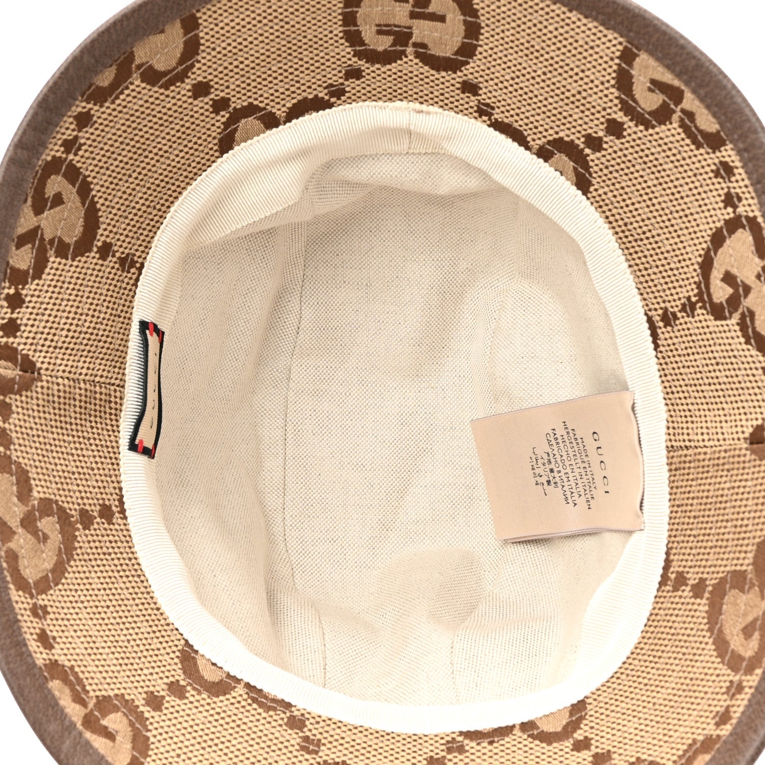 Monogram Jumbo GG Bucket Hat M Camel Ebony New Acero