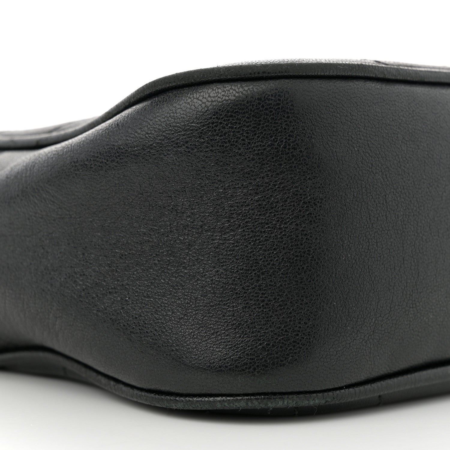 Sakai Be Green Calfskin Diagonal Stitched Small Blondie Shoulder Bag Black