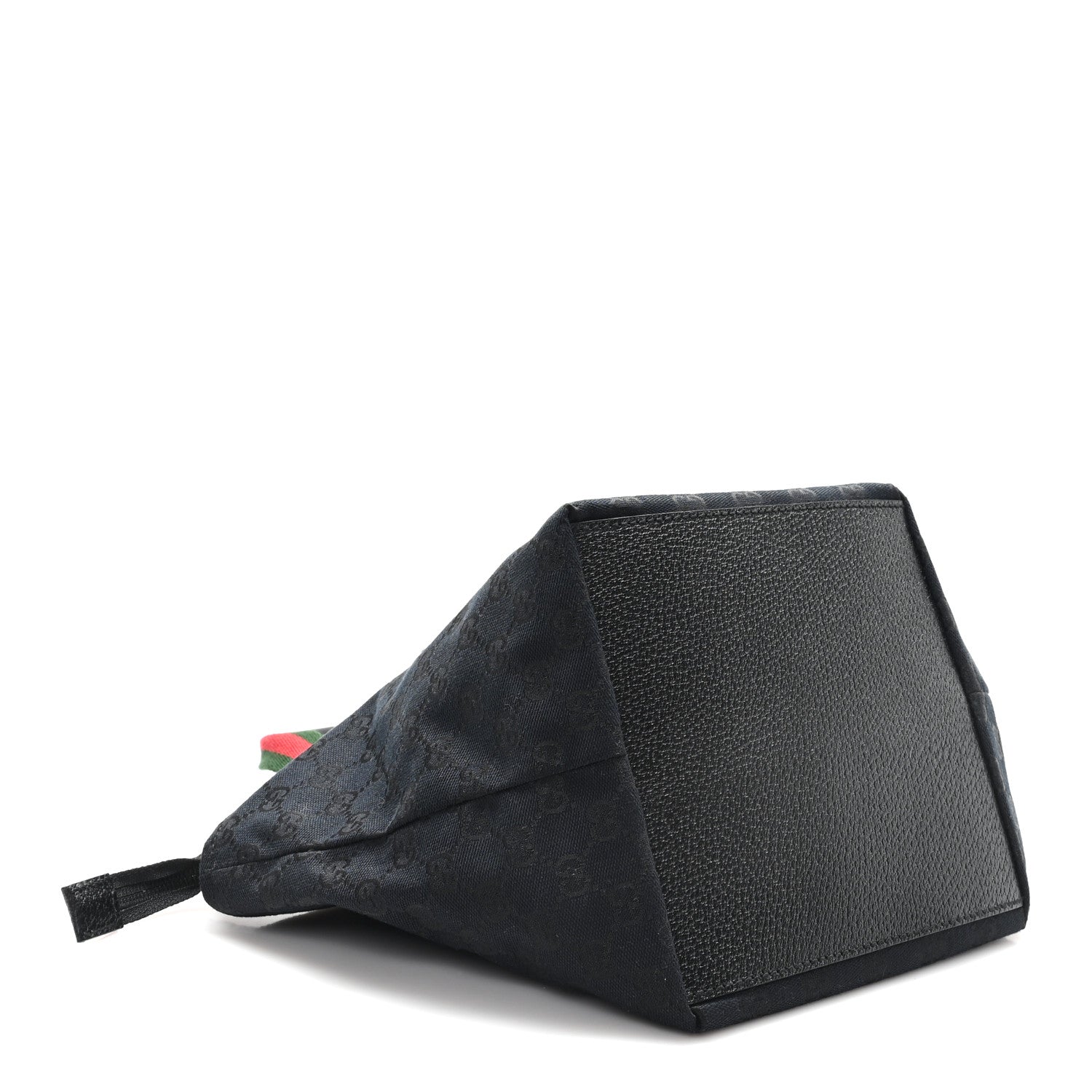 GG Monogram Small Web Handle Bucket Tote Black