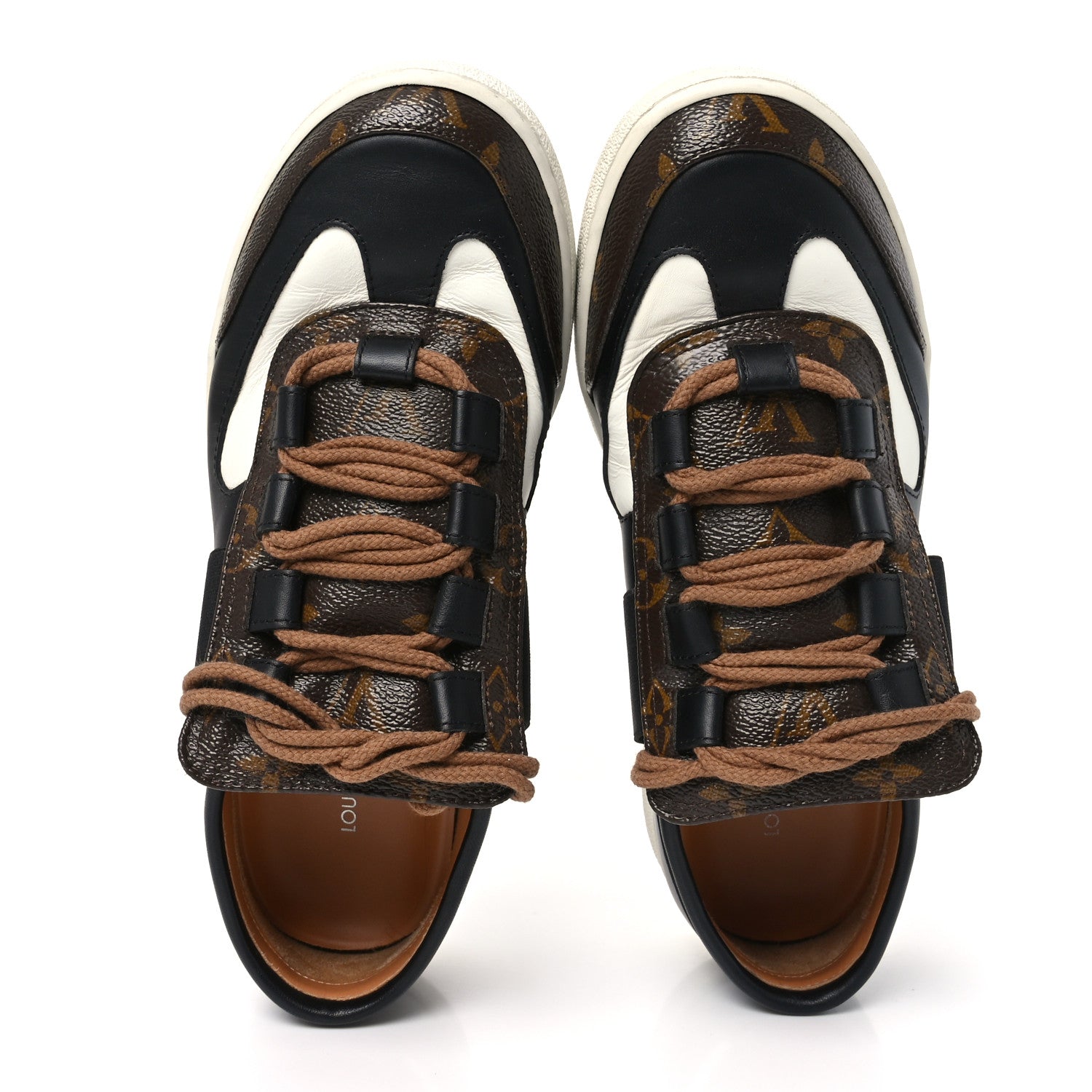 Monogram Calfskin Lous Sneakers 39 Black