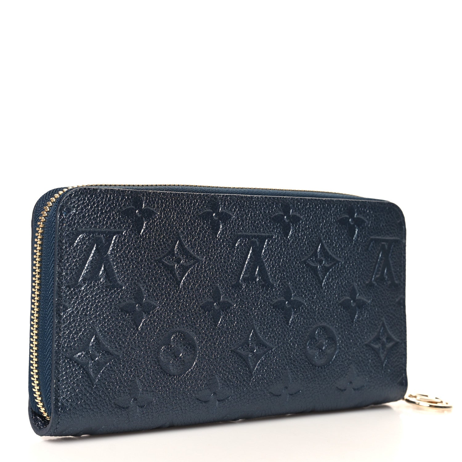 Metallic Empreinte Monogram Zippy Wallet Navy Blue