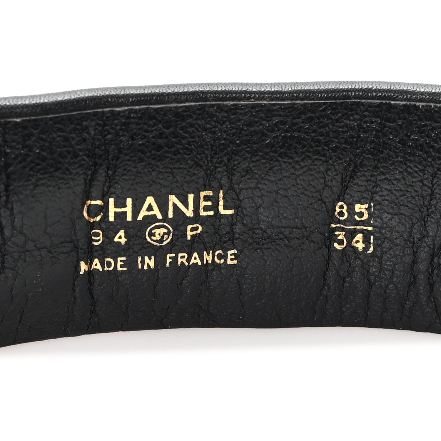 Lambskin Chain Belt 85 34 Black Gold