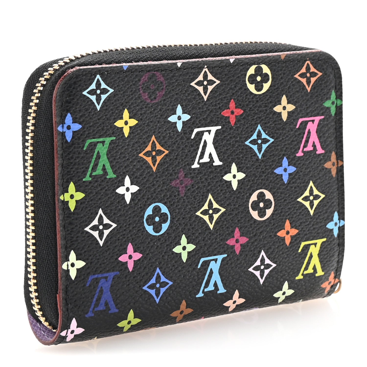 Monogram Multicolor Zippy Coin Purse Black Violet
