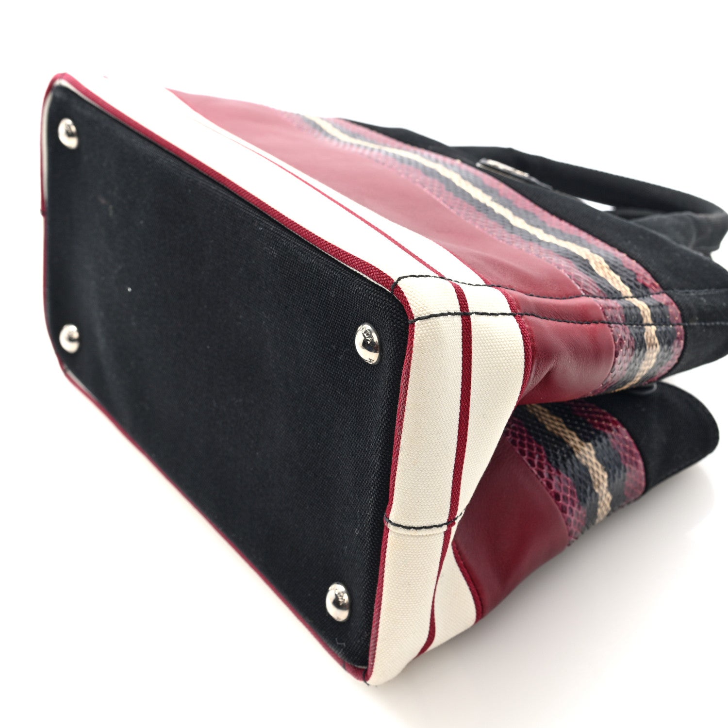 Patch Righe Mix Tote Cerise