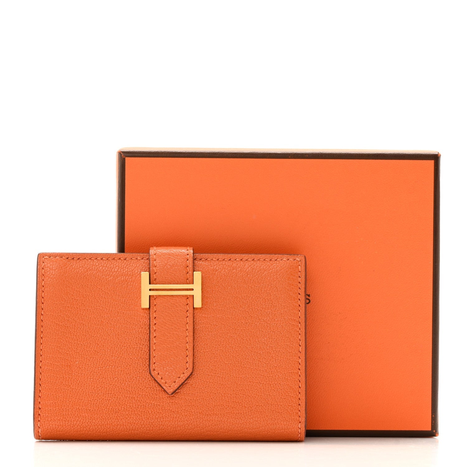 Chevre Mysore Bearn Card Holder Wallet Orange