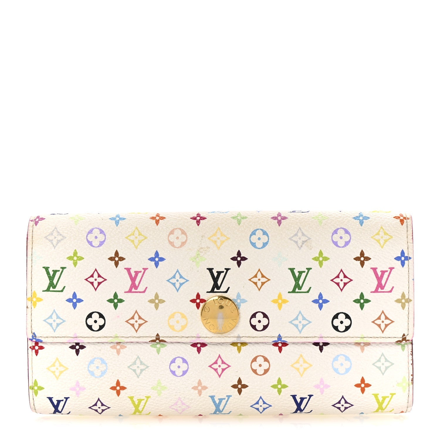 Monogram Multicolor Sarah Wallet White Litchi