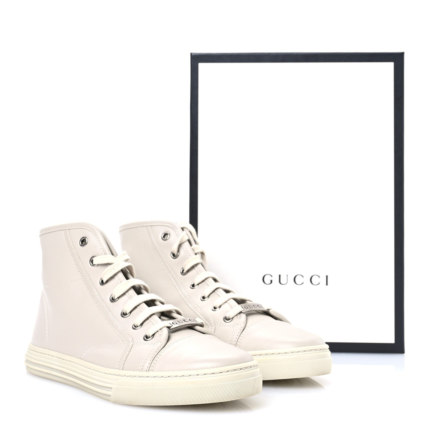 Miro Soft Calfskin Womens High Top Sneakers 38.5 Mystic White
