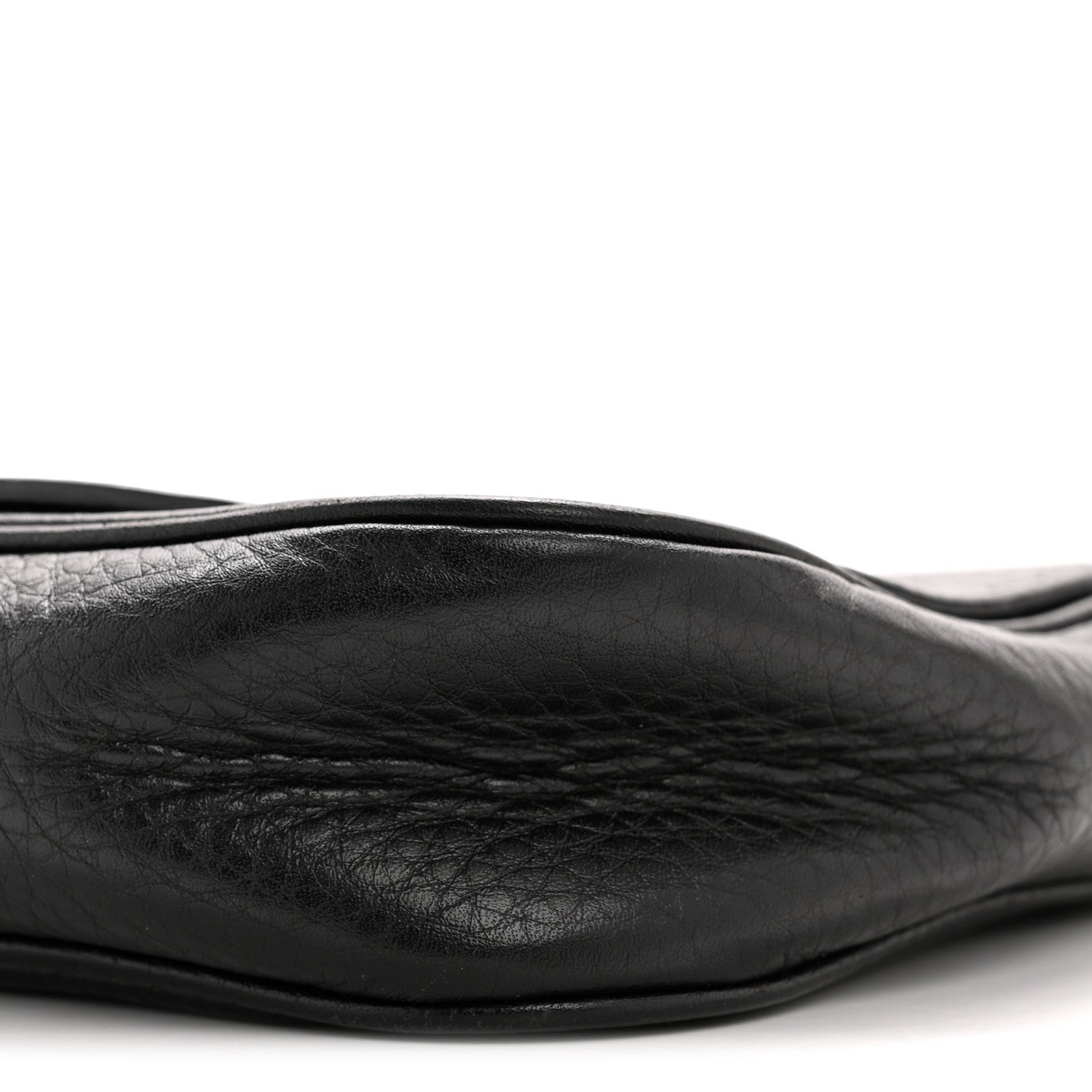 Pebbled Calfskin Small Soho Flap Crossbody Black